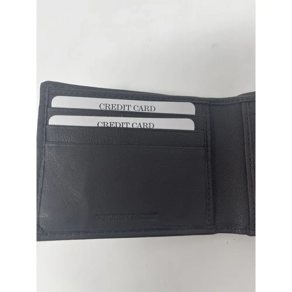 Louis‎ Philippe Men's Brown Texture Leather Bifold Wallet